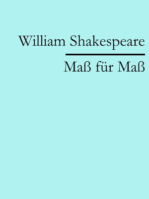 cover image of Maß für Maß